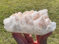 Image 10 of Quartz Crystal Points Cluster With Hematite And Inclusions #1539
