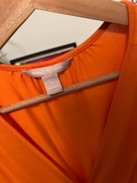 Image 2 of Banana Republic orange wrap dress