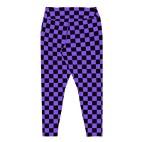 Image 2 of Purple Checker Plus Size Leggings