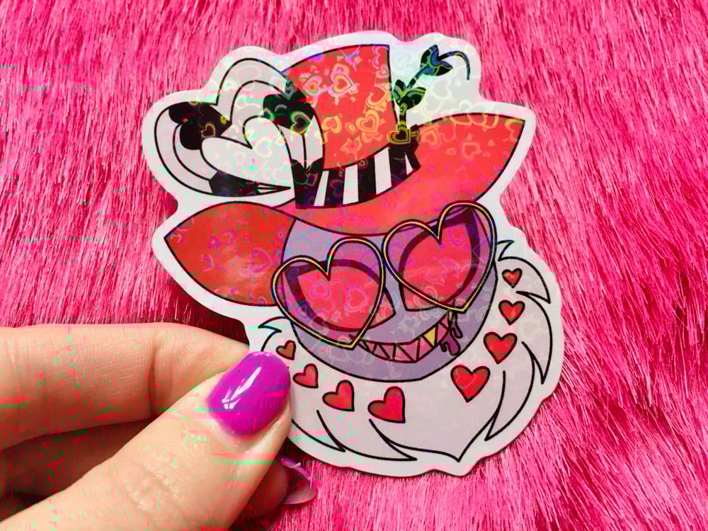 Valentines Vees Holo Stickers