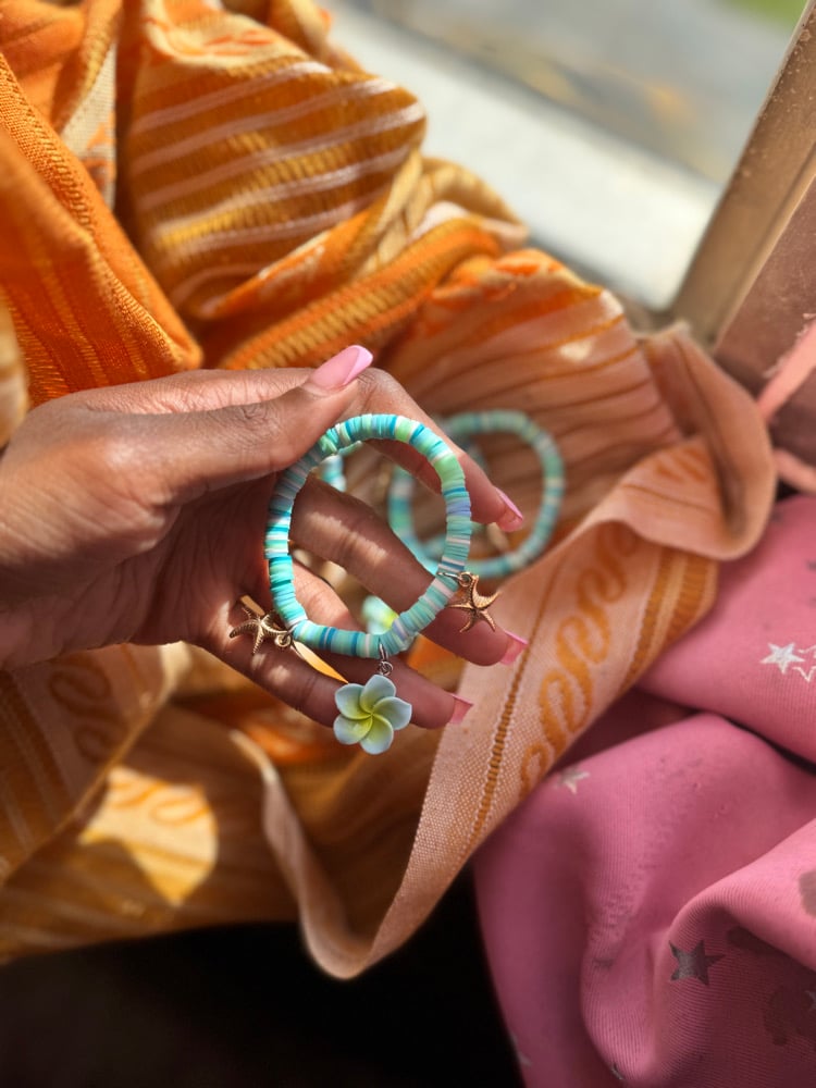 Image of Forest n Beachy Glass/Clay Bracelets