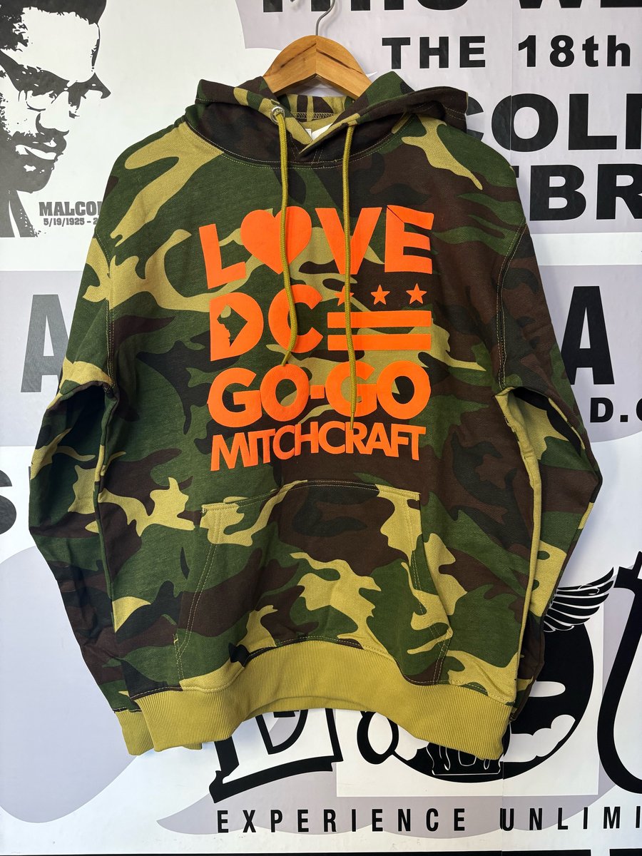 Image of LOVE DC GOGO Veteran Green Camo Hooded Sweatshirt