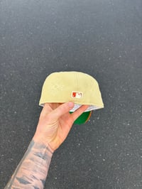Image 2 of MULTI TONE GREEN BRIM RUST CREAM LOS ANGELES DODGERS CUSTOM FITTED CAP
