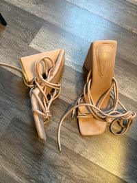 Image 1 of Tan lace up sandals 