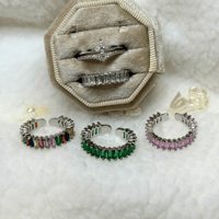 Image 1 of Starlight Stack Ring Collection SILVER