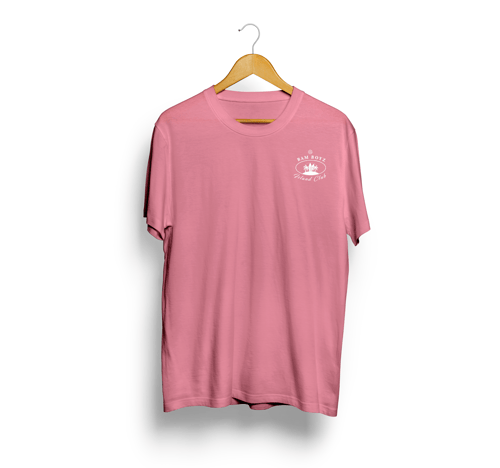 Image of Island club  Peach & white T