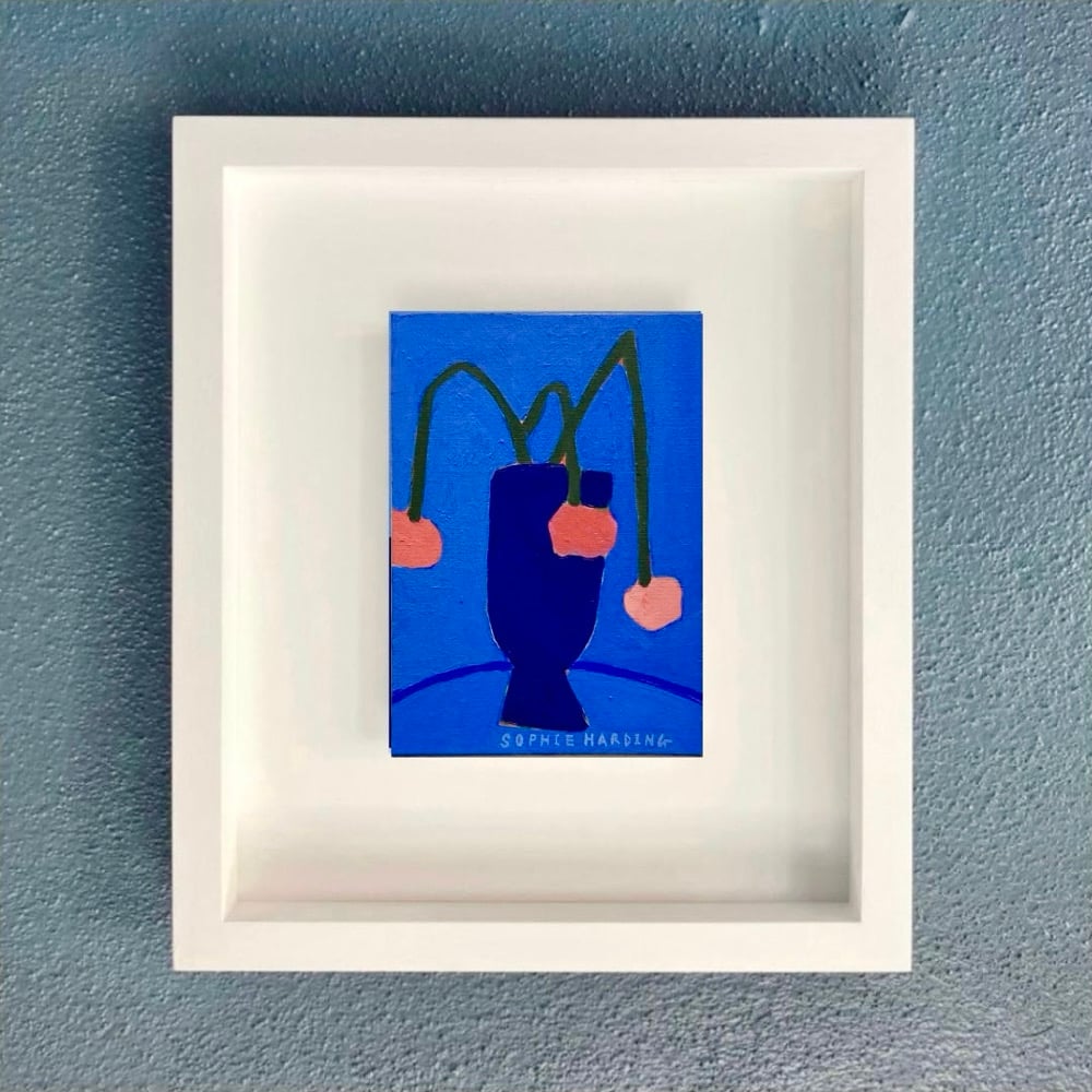 Image of Blooms on Blue original painting 