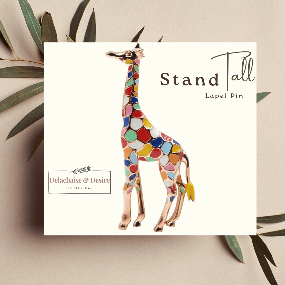 Image of Stand Tall- Girafee Lapel Pin 