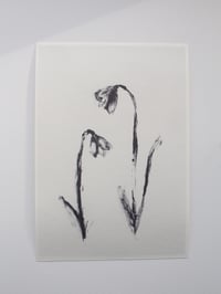Image 1 of  Snowdrops Monotype Print - A5