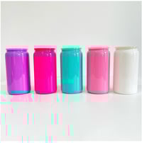 Image 4 of 16oz Macaroon Glass Can 