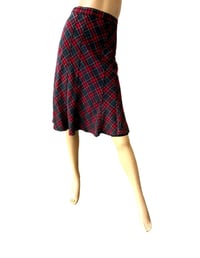 Image 4 of Seda Fashion Wool Midi Skirt by Catherina Hepfer Red & Grey Checked UK 10/12
