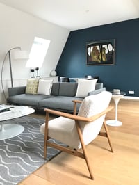 Image 5 of Fauteuil Z velours côtelé ivoire