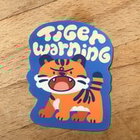 TIGER WARNING sticker
