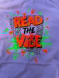 Image 2 of Read The Vibe Green and Orange on Purple  XL