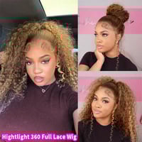 Image 1 of Honey Blonde 360 Lace Wig  