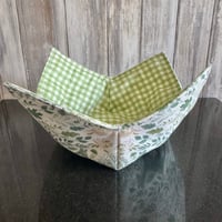 Image 1 of Quilted Soup Bowl Cozy in Green cotton copy