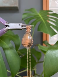 Image 5 of Gold Labradorite Teardrop  Crystal Necklace