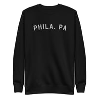 Phila. PA Black Embroidered Sweatshirt