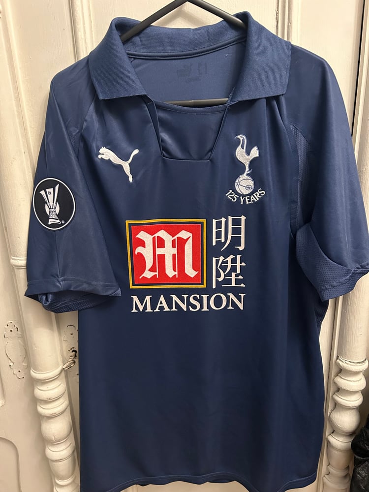 Image of Tottenham Hotspur “BERBATOV 9” 2007/08 Away Shirt + UEFA patch  (M)