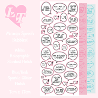 Manga Speech Bubbles Sticker Sheet