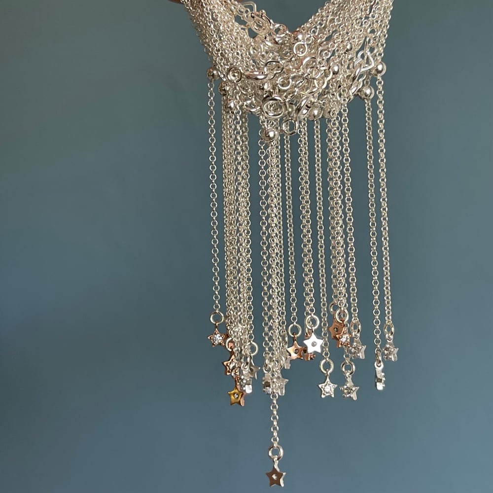 Image of Bar bracelet with star and adjustable chain