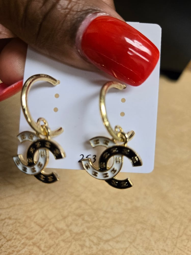 Image of Hoop dangle earrings