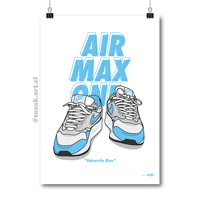 Image 1 of Sneaker Poster Nike Air Max 1 "Universit Blue" 2023