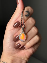 Image 2 of COLLECTORS HONEY COMB ETHIOPIAN OPAL NECKLACE .925 STERLING SILVER