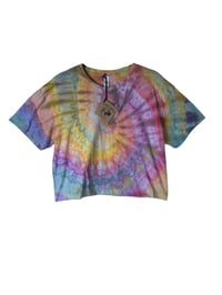 Image 2 of S Crop Tee in Muted 90's Spiral Ice Dye