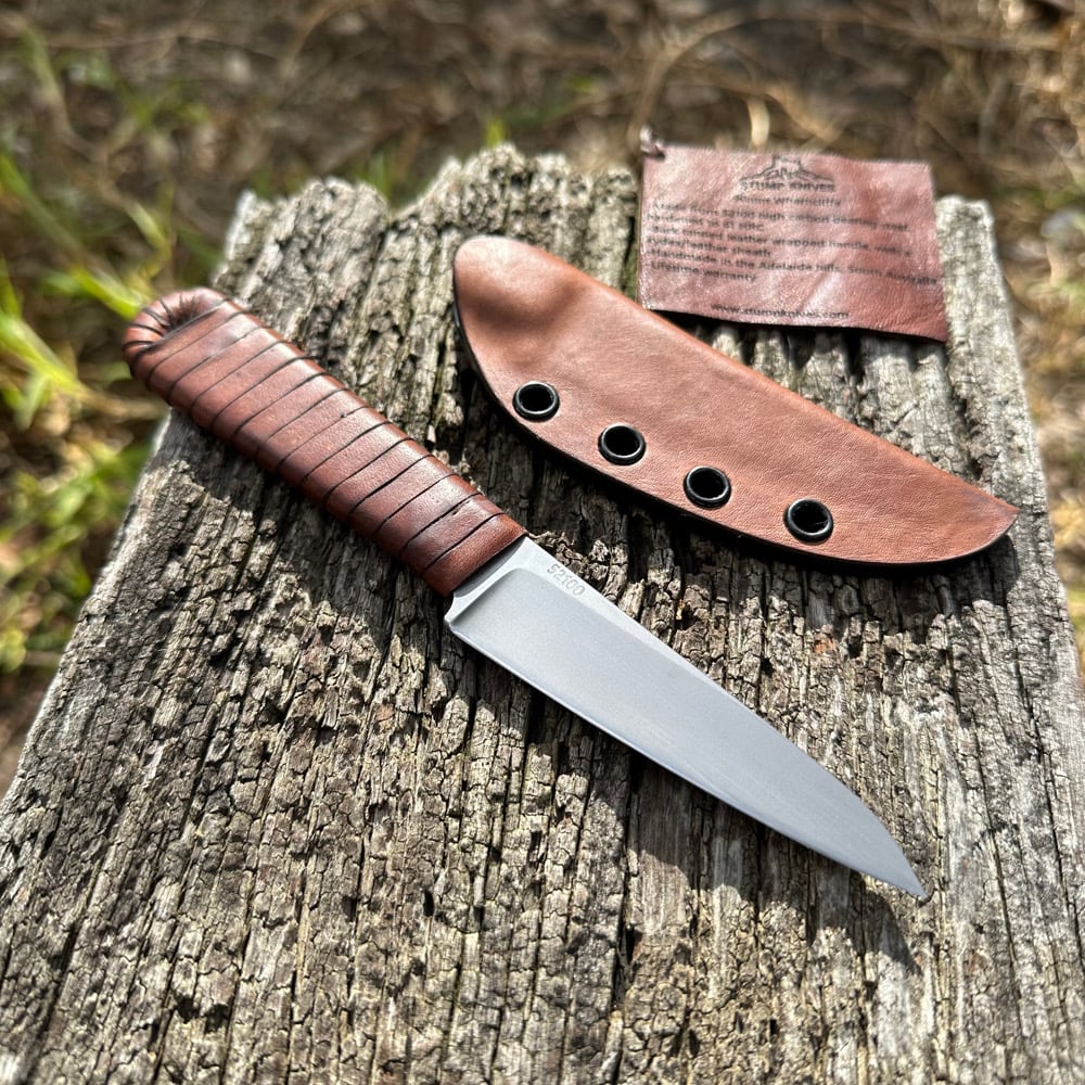 Image of 90mm Wharncliffe 52100 leather 