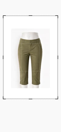 Image 2 of New Sz 2 NY& Co. Olive Capri pants #197*12