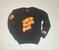 Image 1 of “THANK YOU FOR BEING PATIENT” BLK & ORG Crewneck 