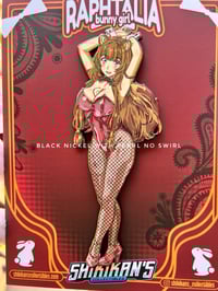 Image 3 of Raph Bunny Standing 5" Hard Enamel Pin **LOW STOCK**