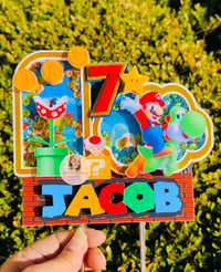 Image 1 of Super Mario Cake Topper with Shaker