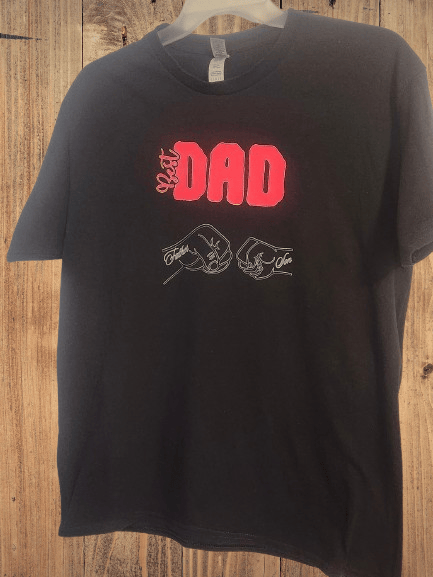 Image of Best Dad fist bump Father - Son Shirt size large 