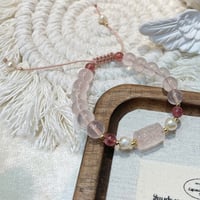 Image 3 of rose quartz with pearl bracelet 粉晶珍珠手链