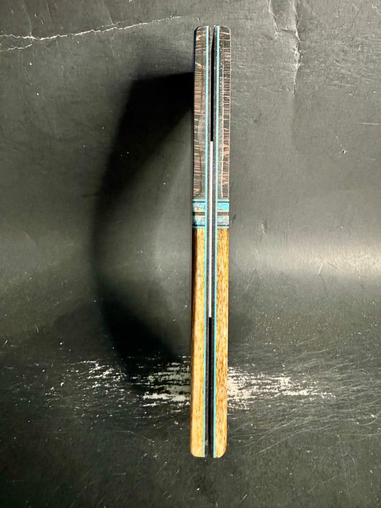 Image of Fat Carbon & Giraffe Bone Segmented Knife Scales