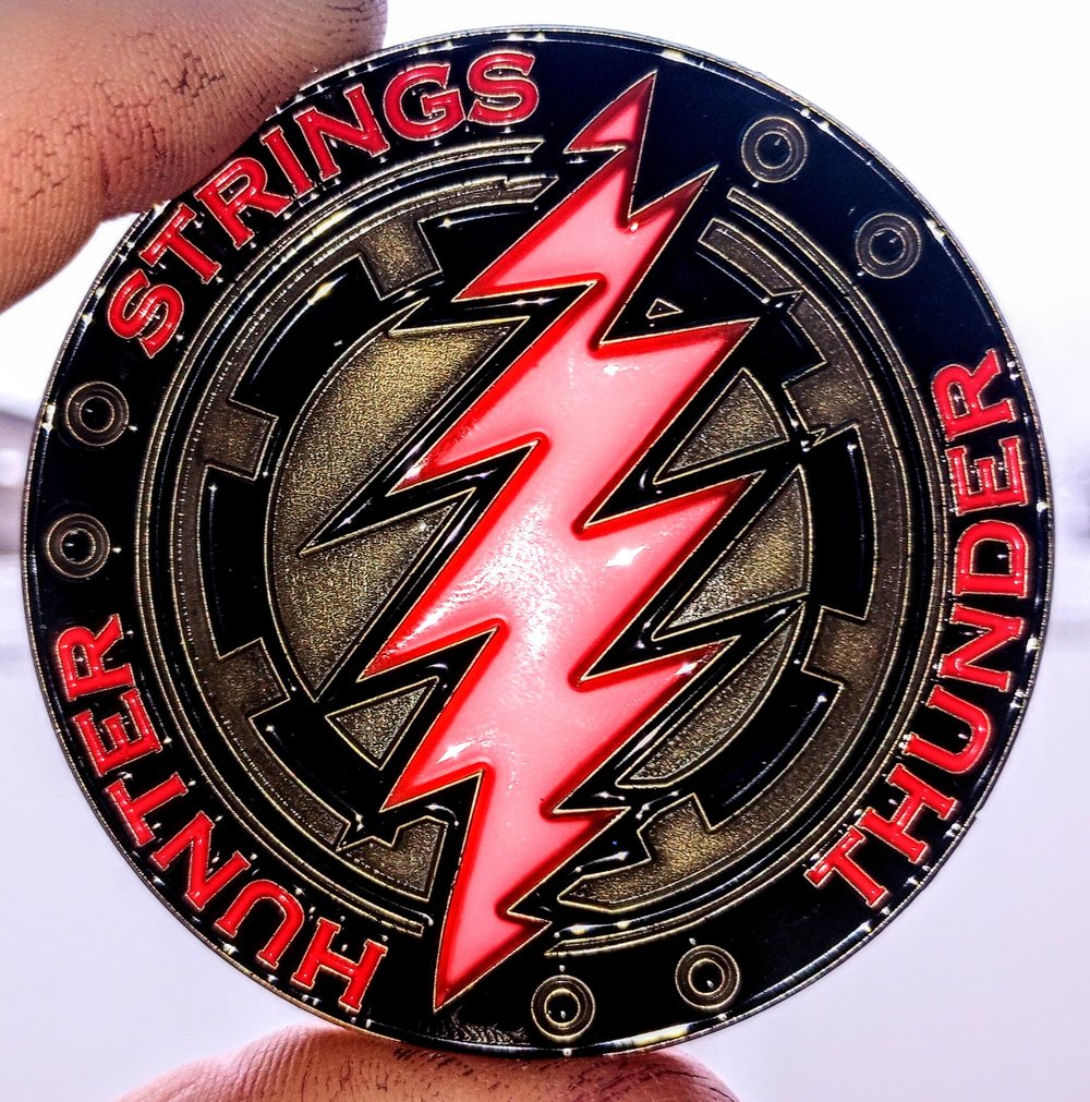 ONE LEFT!!       Stained glass THUNDER bolt pin