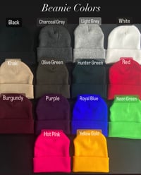 Image 5 of AREA CODE Beanies in Custom Colors & Codes (Color options in drop down menu)