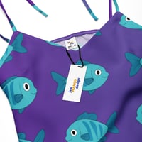 Image 4 of Blue Fish Tie-strap midi dress