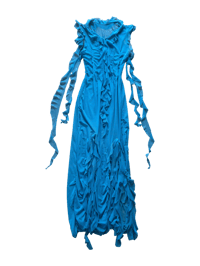 Image 1 of blue mermaid transparent dress