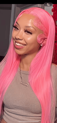 26” Pink Wig – Long Straight Glam Hair