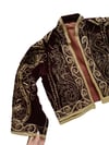 vintage velvet embroidered Ottoman crop jacket
