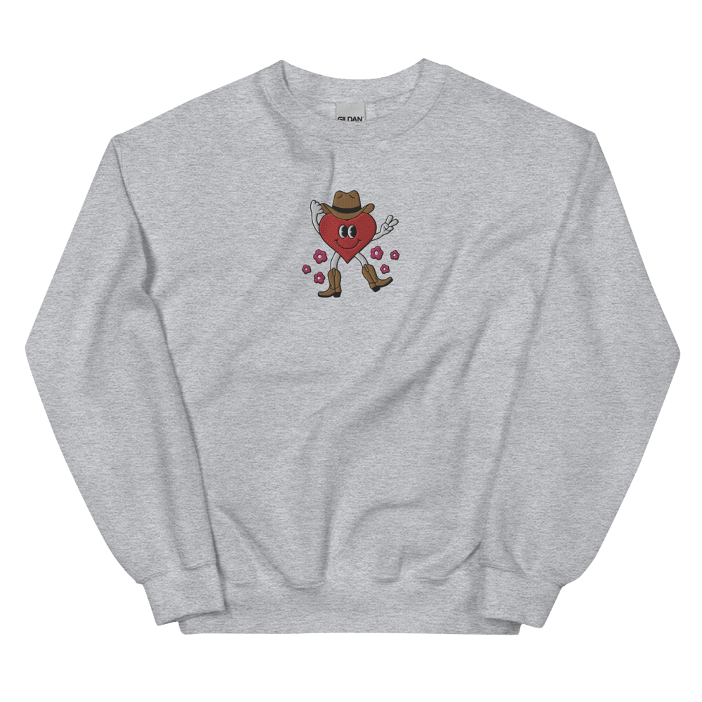 COWBOY HEART CHARACTER CREWNECK SWEATSHIRT