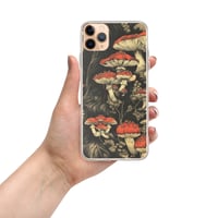 Image 2 of Dark Cottagecore Goth Inspired Vibrant Mushroom Clear Case for iPhone®