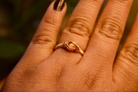 Image 3 of OOAK Ring - Peach Moonstone Size 6