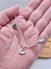 Image 4 of Hand Stamped Heart Charms Bracelet