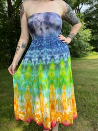 Image 3 of Large Rainbow Smocked Tube Dress