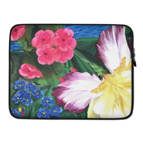 Image of Yellow & Purple Iris Laptop Sleeve