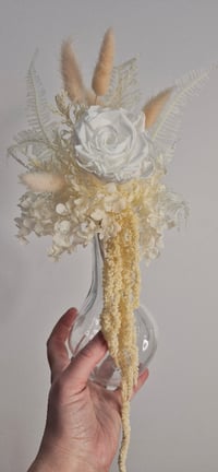 Image 1 of Modern White Rose Budvase